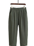 Chicmy- Plain Casual Cotton Pants