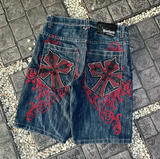 Chicmy-90s streetwear High street multi-pocket Harajuku washed black y2k denim shorts women 2000s summer aesthetic hip-hop popular niche cargo short