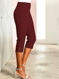 Chicmy-Regular Fit Plain Casual Pants