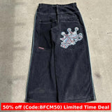 1980s fashion trends American Retro Street Hip Hop Jeans Men's and Women's 2024 Summer E-Commerce Y2K Wide Leg Jeans