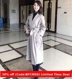 winter outfits men Popular 2024 Water Ripple Double-Sided Cashmere Coat Women's Extended Bathrobe Autumn and Winter Coat Women