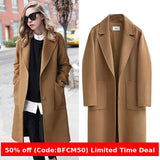 winter outfits men Autumn and Winter Women's Double-Sided Woolen Coat Long Loose Woolen Coat for Women