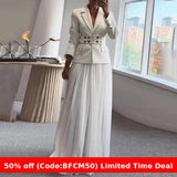 winter outfits men Fall 2024 Women's Slim-Fit Short Suit Elegant Skirt Two-Piece Suit