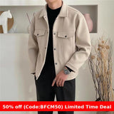 winter outfits men Woolen Coat Men's Autumn and Winter New Korean Style Trendy All-Match Casual Jacket Men's Top