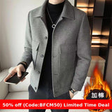 winter outfits men Woolen Coat Men's Autumn and Winter New Korean Style Trendy All-Match Casual Jacket Men's Top