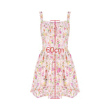 Chicmy-Retro Floral Print Cotton Mini Bodice Dress