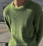 Chicmy- RT No. 11973 GREEN MOHAIR PULLOVER SWEATER