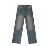 Chicmy- RT No. 11183 WASHED BLUE DENIM STRAIGHT JEANS