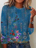 Chicmy- Floral Casual Loose T-Shirt