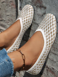 Chicmy- All Season Plain Mesh Fabric Casual Shallow Shoes