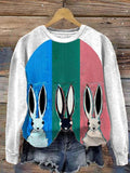 Chicmy- Crew Neck Casual Rabbit Sweatshirt