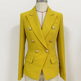 Chicmy-nye outfits women casual outfits 'Leosoxs' Green & Yellow Blazer