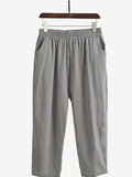 Chicmy- Plain Casual Cotton Pants