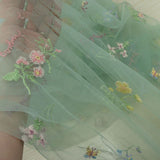 Chicmy-Retro Floral Flower Embroidered Maxi Prom Tulle Formal Gown Dress