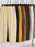 Chicmy- Plain Casual Cotton Pants