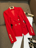 Chicmy-nye outfits women casual outfits 'Leosoxs' Red Blazer