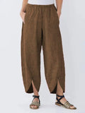 Chicmy-JFN Solid Tulip Hem Casual Pants