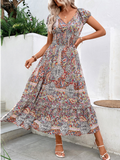 Chicmy- Paisley Ethnic V Neck Scramble Dress