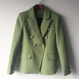 Chicmy-nye outfits women casual outfits 'Leosoxs' Green & Yellow Blazer