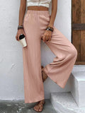 Chicmy- Loose Plain Casual Drawstring Pants