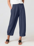 Chicmy- Plain Loose Casual Cotton Pants