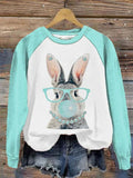 Chicmy- Crew Neck Casual Rabbit Sweatshirt