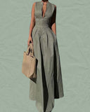 Chicmy-Modest Slimming Sleeveless Long dress With Zip At Front