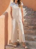 CHICMY- Retro Solid Buttoned Pocket Jumpsuit