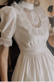 Chicmy-Vintage Fairytale White Lace Ruffle Sweet Lolita Dress