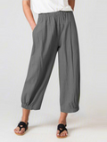 Chicmy- Plain Loose Casual Cotton Pants