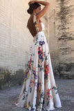 Chicmy-new fashion trend Sexy New Backless Floral Print Maxi Dress