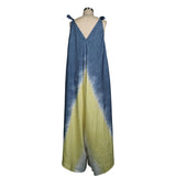 CHICMY- Women Gradient Tie-Dye Sleeveless V-Neck Suspender Jumpsuit Wide Leg Jumpsuit