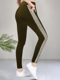 Chicmy-Winter Outfits Women's High Waisted Elastic Side Printed Casual Pants Long Pants