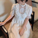 Chicmy-Vintage Fairytale White Lace Ruffle Sweet Lolita Dress