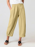 Chicmy- Plain Loose Casual Cotton Pants