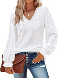 Chicmy- Loose Lace Casual Plain T-Shirt