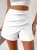 Chicmy-Casual Loose Buttoned Shorts