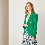 Chicmy-nye outfits women casual outfits 'Leosoxs' Green & Yellow Blazer