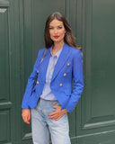 Chicmy-nye outfits women casual outfits 'Leosoxs' Blue Blazer