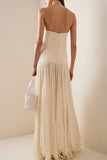 Chicmy-new fashion trend Resort Style Sexy Suspender Backless Large Hem Maxi Dress