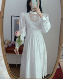 Chicmy-Vintage Fairytale White Lace Ruffle Sweet Lolita Dress