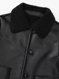 CHICMY- Dark Night Shearling Leather Flight Jacket