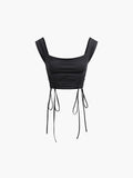 CHICMY- Drawstring Ruched Crop Top