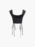 CHICMY- Drawstring Ruched Crop Top