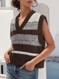 CHICMY- Let's Get Cozy Stripe Sweater Vest