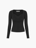 CHICMY- Sweetheart Long Sleeve Knit Top