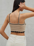 CHICMY- Eyelet Crop Sweater Vest