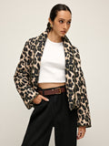 Chicmy-Winter Outfits Christmas Thanksgiving Gift New Year's Eve Outfits Streetwear Fashion Leopard Printed Lapel Winter Coat