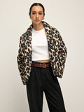 Chicmy-Winter Outfits Christmas Thanksgiving Gift New Year's Eve Outfits Streetwear Fashion Leopard Printed Lapel Winter Coat