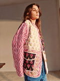 Chicmy-Boheme Floral Printed Winter Coat